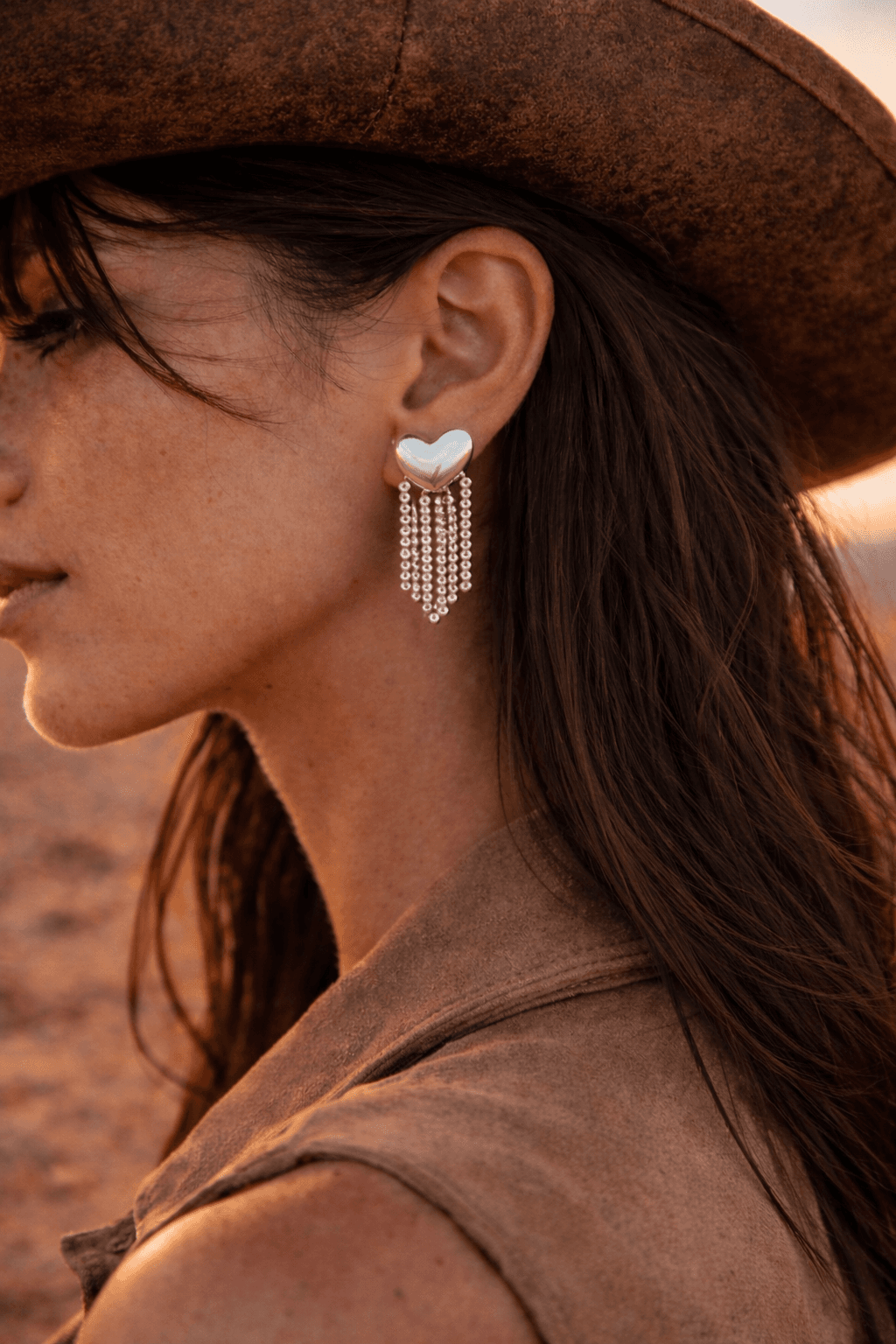 Boucles Belle Starr porté