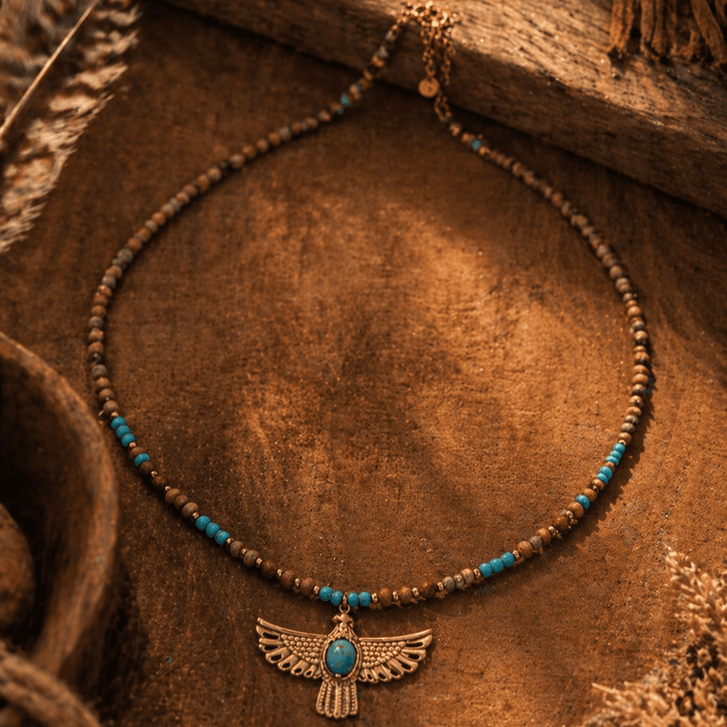 Collier Cherokee — bijou femme doré