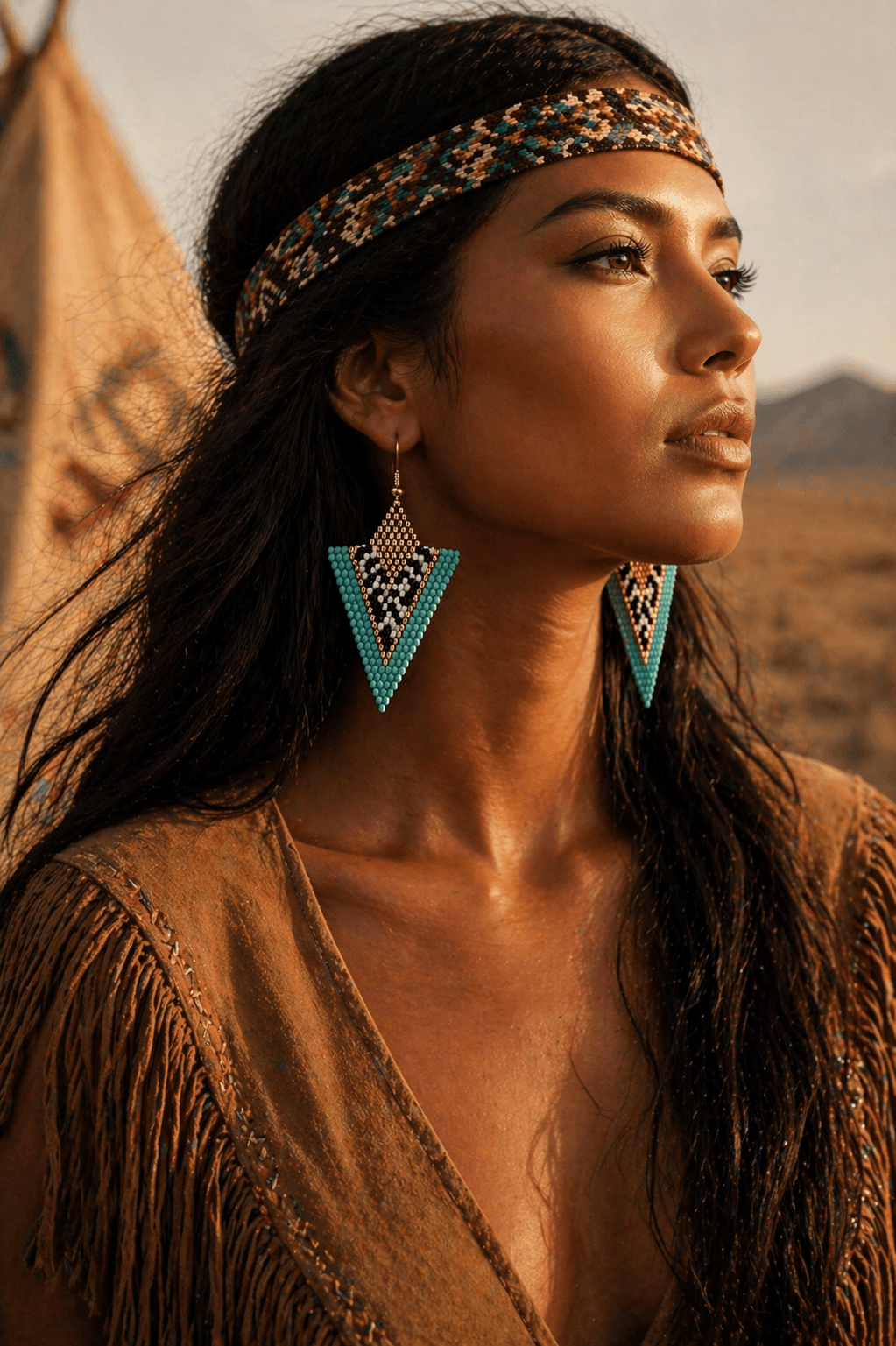 Boucles Sioux porté