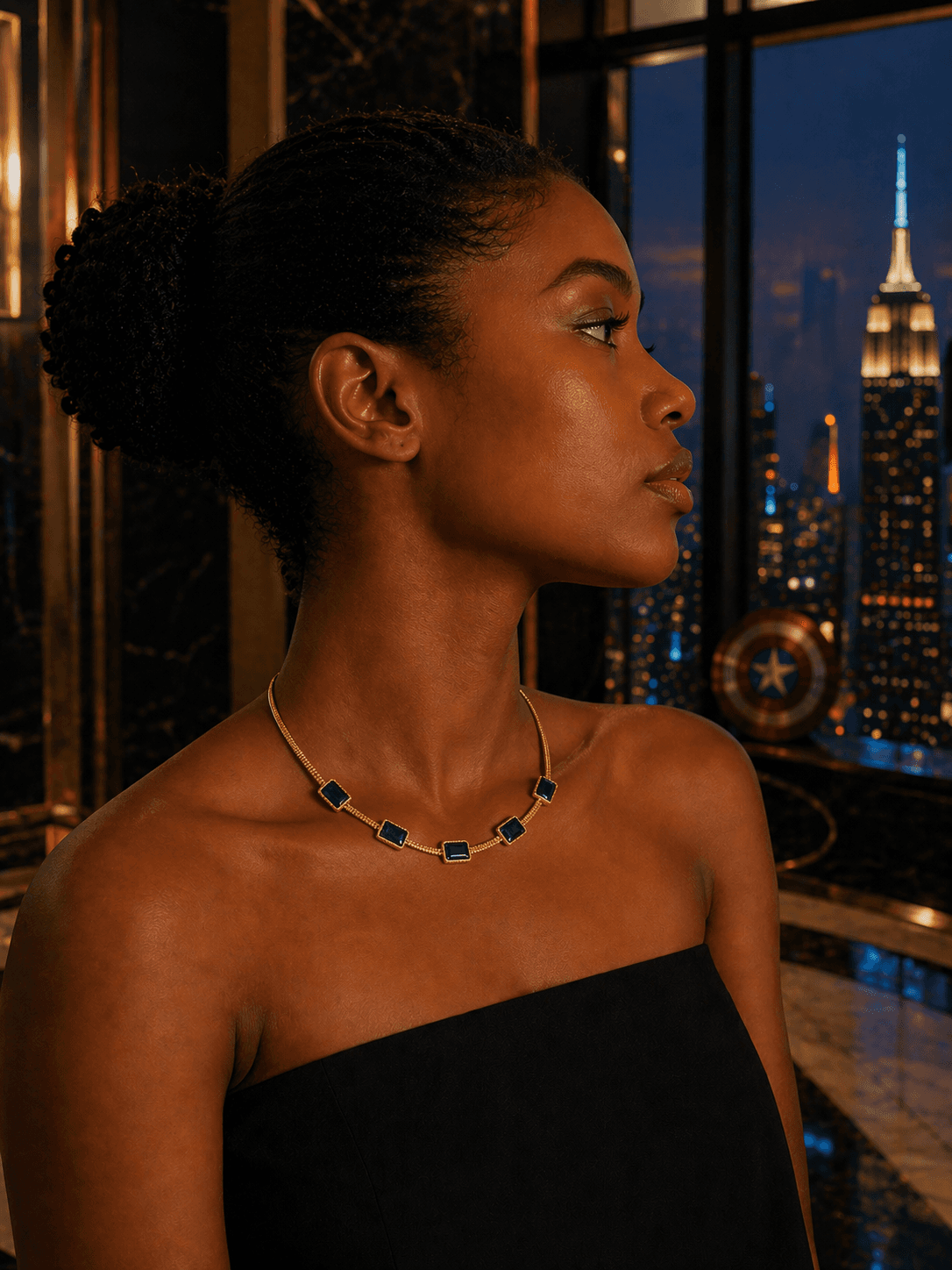 Collier Manhattan porté
