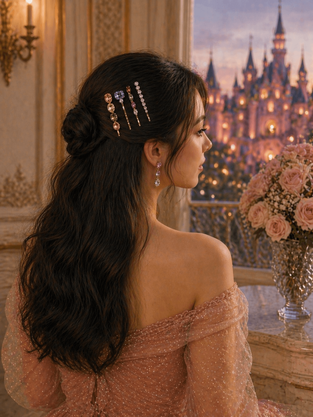 Barrettes Celestia porté